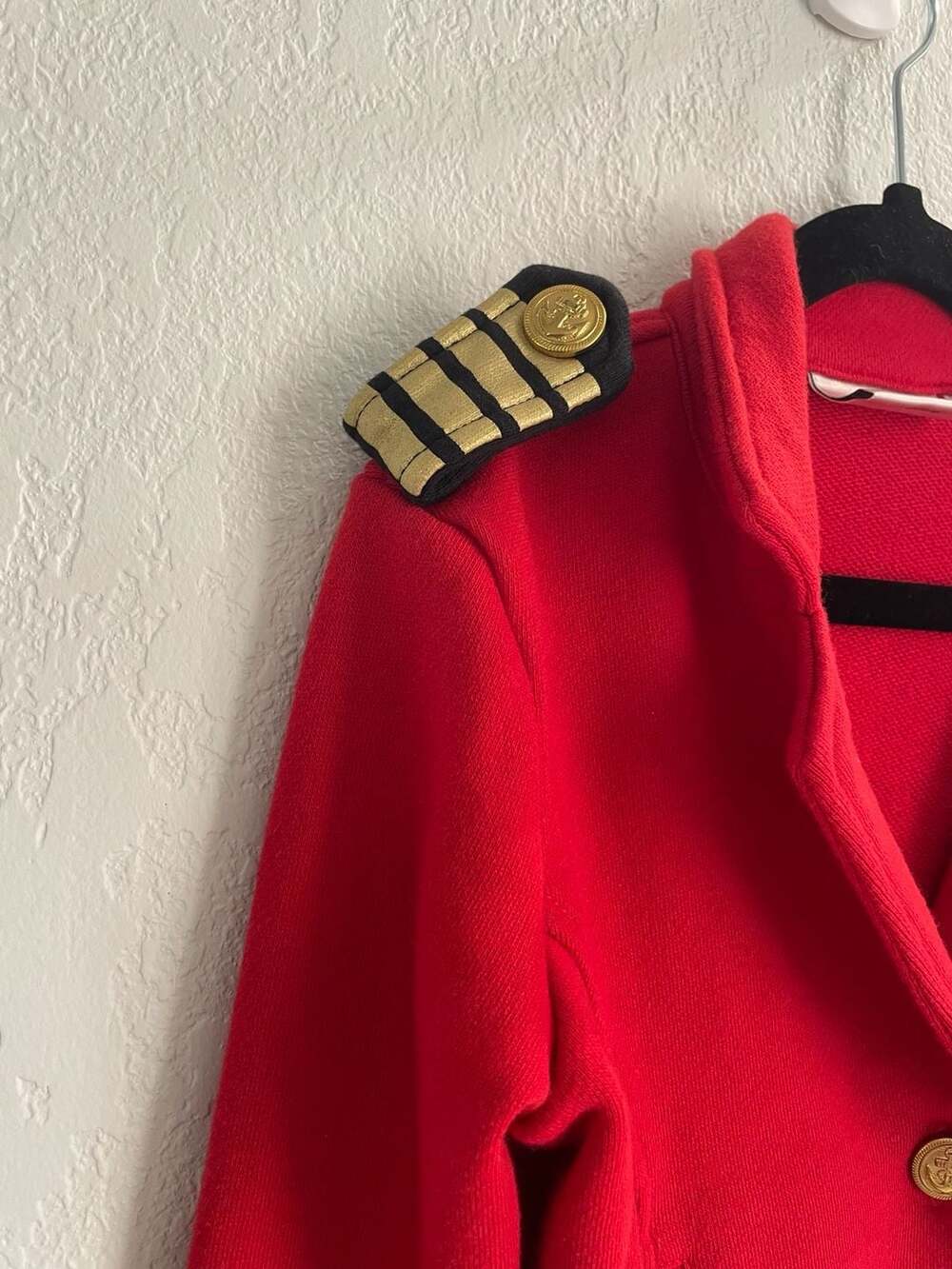 Disney Cruise Line Captain Uniform Style Red Military Blazer Jacket - Picture 2 of 7
